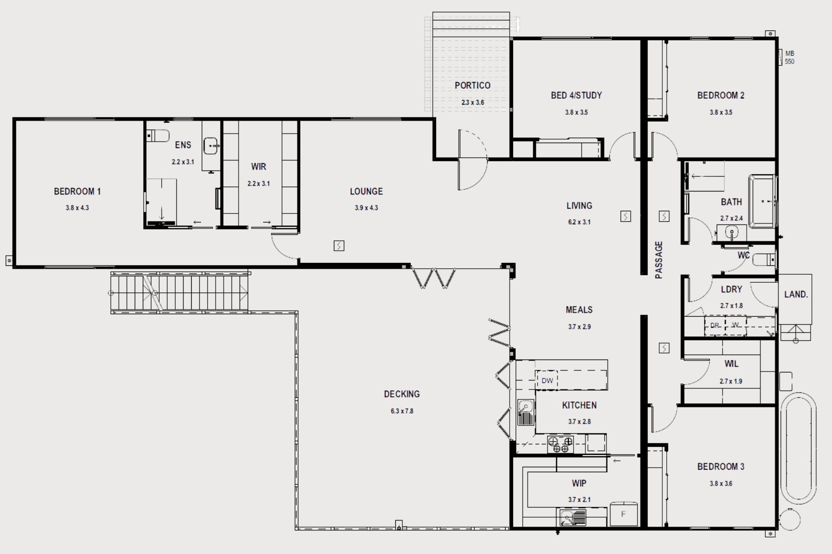Alexandra Project Floorplan - Anchor Homes Custom Modular Home